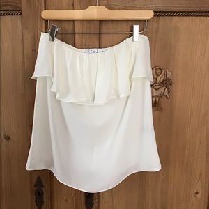 Beautiful white strapless top
